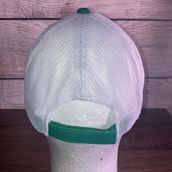 Mens Platinum Series Green & White Adjustable Cap with Indian Logo - Picture 4 of 10